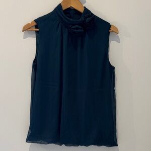 Cleo Elegant dark green Sleeveless Blouse